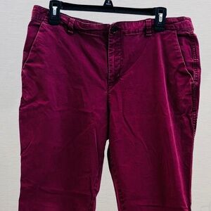 Burgundy Girlfriend Chinos from the Gap
